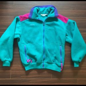 Women’s Vintage Columbia Fleece Zip Up Jacket